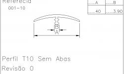 Perfil T 10 Sem Abas - Imagem Complementar